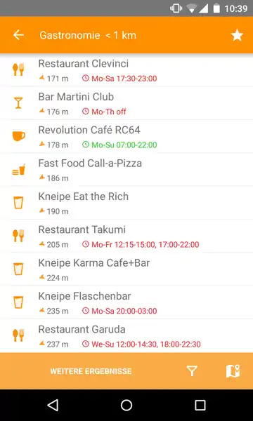Öffnungszeiten in OsmAnd 2.1.1