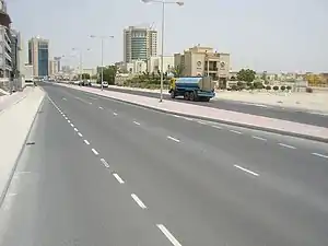 photograph of a secondary highway in Bahrain