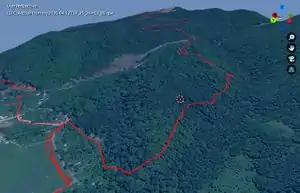 GPX-трек, импортированный в Blender аддоном blender-osm.