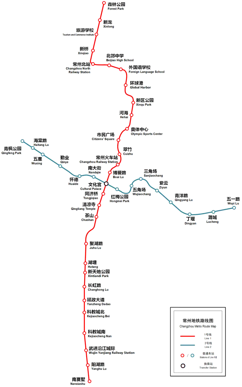 常州地铁线路图