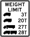 Delaware:maxweight=3 stmaxweight:hgv:conditional=20 st @ (axles=3); 28 st @ (trailer)maxweight:hgv_articulated=27 st