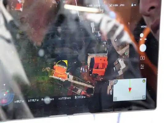 Imagem ao vivo do drone