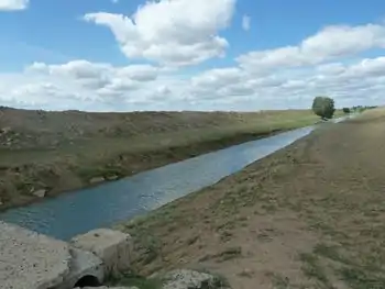 An irrigation canal.