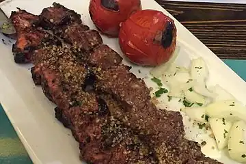 Torsh kebab, a traditional sour Iranian kebab
