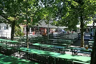 Biergarten der Kugler Alm.