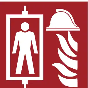 Pictogramm Feuerwehraufzug