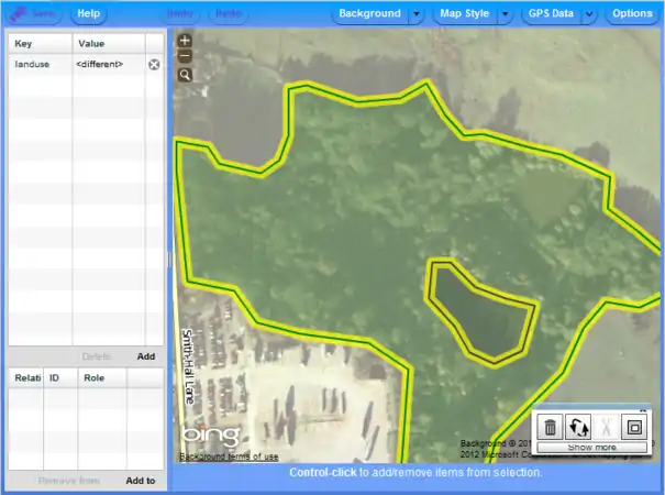 Ctrl+klikněte na vnitřní cestu.