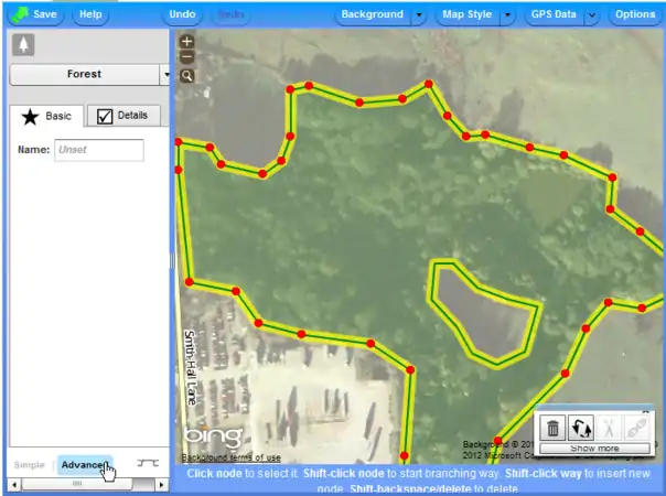 Chcete-li vidět vlastní značky, které byly přidány, klikněte na Advanced.