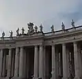 The colonnade of famous Baroque architect Gian Lorenzo Bernini in front of St. Peter's in Rome