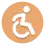 AddWheelchairAccessBusiness quest icon showing a white wheelchair user on an orange background