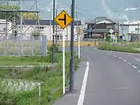 Dangerous intersection ahead, Shiga Prefecture, Japan(traffic_sign=hazard + hazard=dangerous_junction)