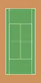 6/8 Schematic of a tennis court, top view