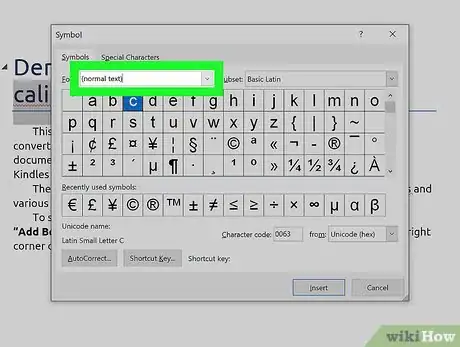 Image titled Insert a Rupee Symbol in Word Step 5