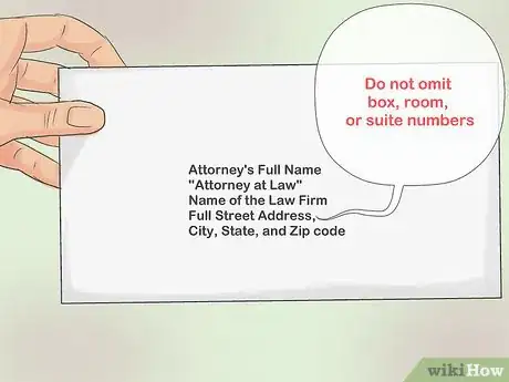 Image titled Address an Attorney on an Envelope Step 8