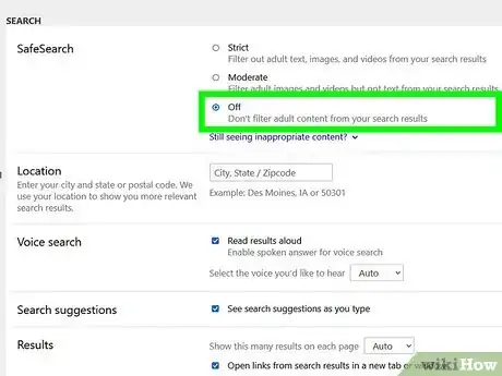Image titled Turn Off Family Filter on Search Engines Step 14