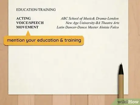 Image titled Create Your Acting Resume Step 6