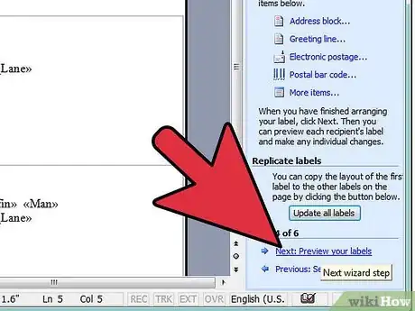 Image titled Mail Merge Address Labels Using Excel and Word Step 12