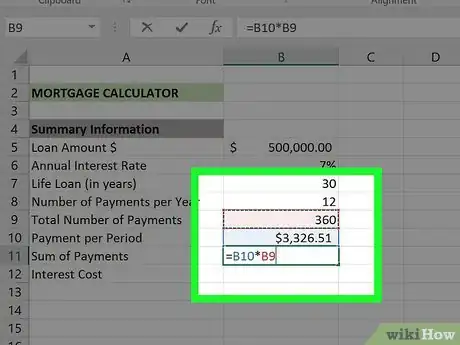 Image titled Create a Mortgage Calculator With Microsoft Excel Step 7