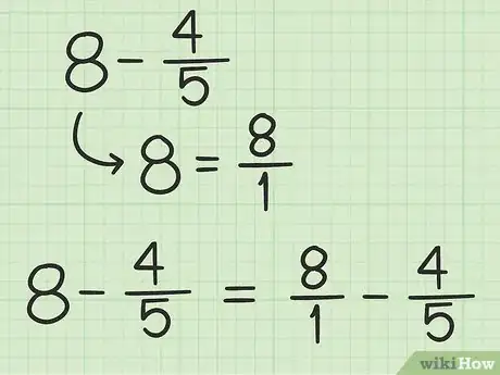 Image titled Subtract Fractions from Whole Numbers Step 1