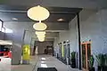 The hotel lobby