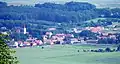 View of Černouček from Říp Mountain