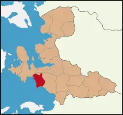 Location of Seferihisar within Turkey.