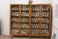 Human skeletal remains of the massacre in Nea Moni of Chios