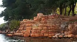 Part of the ancient wall in Larymna