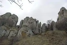 Conglomerates of rocks in the Valley of Ghosts