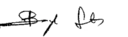 Cursive signature in ink