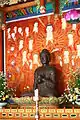Seated Vairocana, 9th century.  Iron, Jeungsimsa. Gwangju, South Korea
