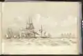 Sailing trials off Cape de Galta (Cabo de Gata), 30 July 1852, Trafalgar and Terrible in the foreground