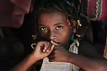 Image 21Girl with colored braids in her hair. (from Culture of Madagascar)