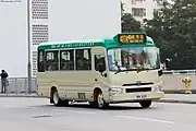 Toyota Coaster 4th Generation with 1GD-FTV engine in Hong Kong.