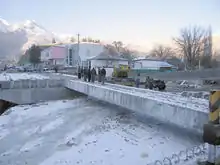Image 3Chinese workers build a bridge on the road between Dushanbe and Khujand, 2007 (from Transport in Tajikistan)