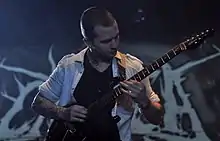 Richardson performing with Chelsea Grin in 2013