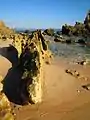 Rock formations on the beach
