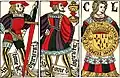 Deck celebrating the union of Brittany and France with Spanish suits but has queens instead of knights (Antoine de Logiriera of Toulouse, c.1500).
