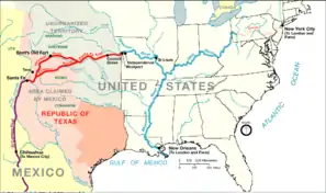 1845 Santa Fe Trail crossing Rice County