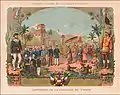 1885 chromolithograph of French victory at Hue