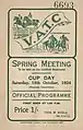 Front cover of the 1924 VATC Caulfield Cup racebook.