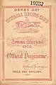 Front cover of the 1933 VRC Derby racebook.