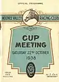 Front cover of the 1938 W S Cox Plate racebook.