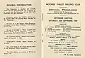 Inside cover showing raceday officials.