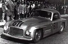 1948 Ferrari 166 S #003S, Berlinetta coachwork by Carrozzeria Allemano, here at the 1949 Mille Miglia.