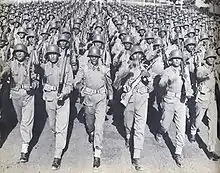 Afghan Army soldiers wearing Stahlhelme, 1950s