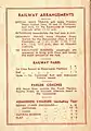 Back cover showing entrance and railway charges.