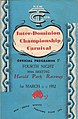 Front cover of the 1952 Harold Park Inter-Dominion Final racebook.
