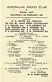 1954 AJC Queen Elizabeth Stakes showing raceday officials.