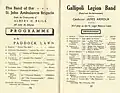 1954 AJC Queen Elizabeth Stakes showing Band Entertainment program.